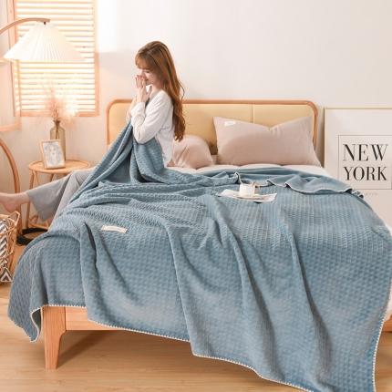 91家纺网 家纺一手货源 找家纺 （总）印季家纺 2024新款华夫格牛奶绒毛毯