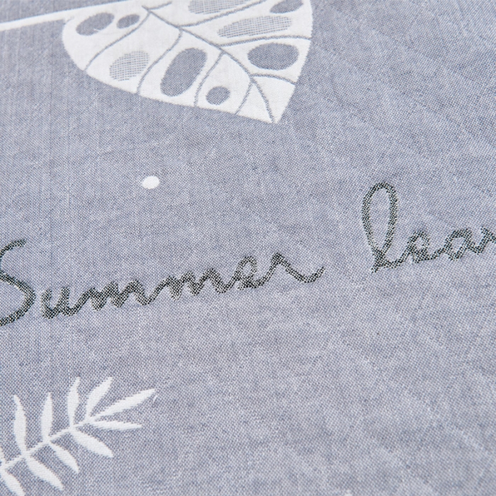 91家纺网 家纺一手货源 找家纺 2021新品混纺三层纱布定位枕巾幸福芭蕉-灰52*78cm