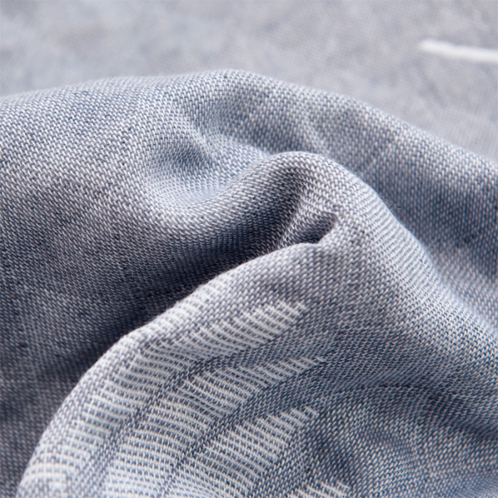 91家纺网 家纺一手货源 找家纺 2021新品混纺三层纱布定位枕巾幸福芭蕉-灰52*78cm