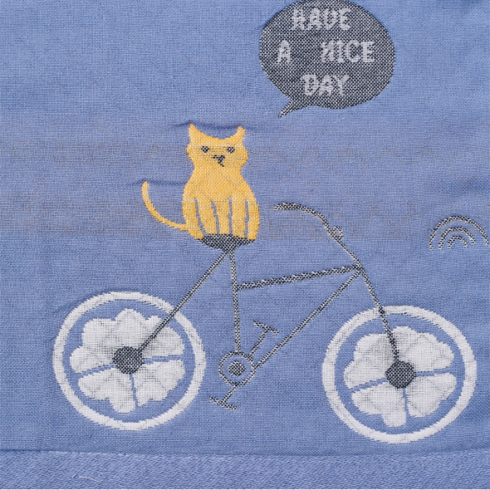 91家纺网 家纺一手货源 找家纺 朴尔家纺2021新款热销全棉加厚三层纱布定位枕巾一对自行车兰