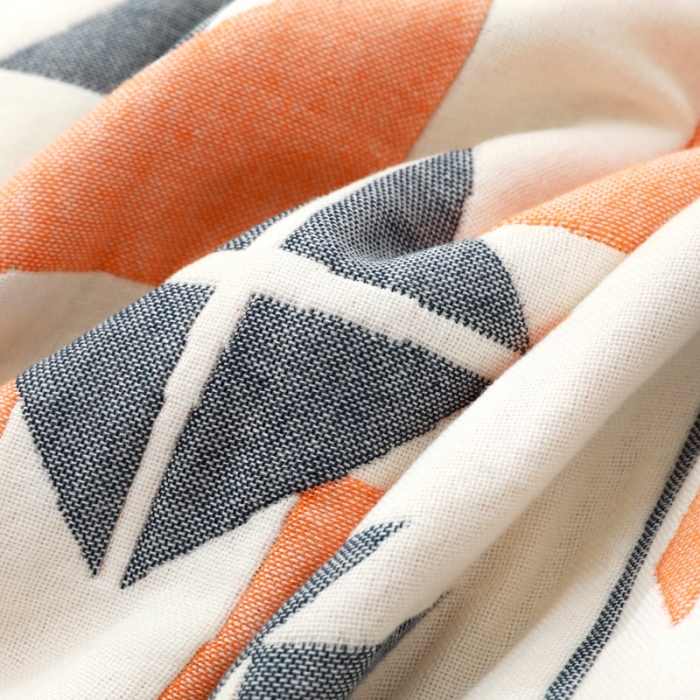 91家纺网 家纺一手货源 找家纺 朴尔家纺 2021新品波西米亚风全棉四层纱布定位枕巾 雷洛