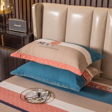 91家纺网 家纺一手货源 找家纺 （总）乐视家纺 2024新款全棉磨毛单品枕套一对