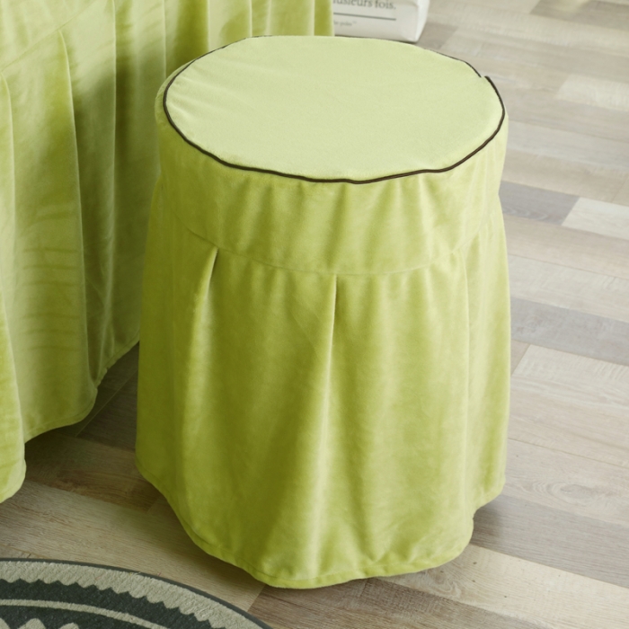 91家纺网 家纺一手货源 找家纺 不打烊家纺 2021新款古韵新生水晶绒美容床罩 果绿