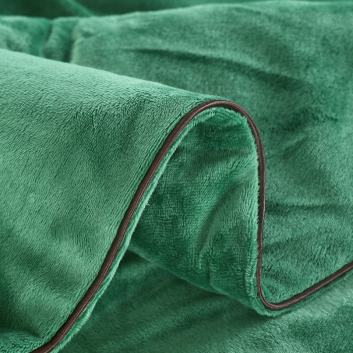 91家纺网 家纺一手货源 找家纺 不打烊家纺 2021新款古韵新生水晶绒美容床罩 墨绿