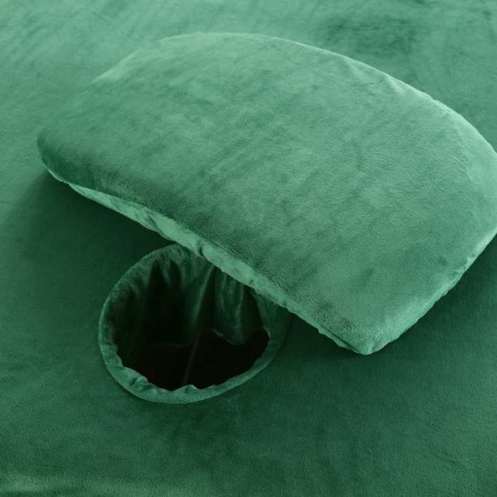 91家纺网 家纺一手货源 找家纺 不打烊家纺 2021新款古韵新生水晶绒美容床罩 墨绿