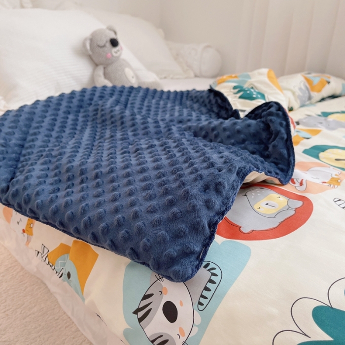 91家纺网 家纺一手货源 找家纺 星期八 2021新款韩国超ins进口安抚豆豆被子春秋被 动物派对