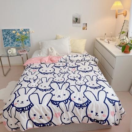 星期八 2021新款韩国超ins进口安抚豆豆被子春秋被帮帮兔