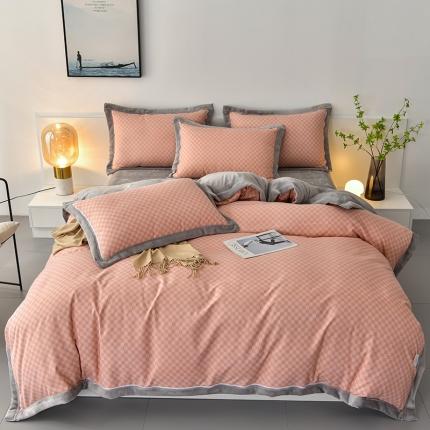 91家纺网 家纺一手货源 找家纺 磨毛加牛奶法兰绒珊瑚绒床单款床笠款四件套学生宿舍单被套