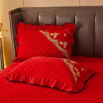 91家纺网 家纺一手货源 找家纺 （总）瑞宝2025新款水晶绒法式单枕套