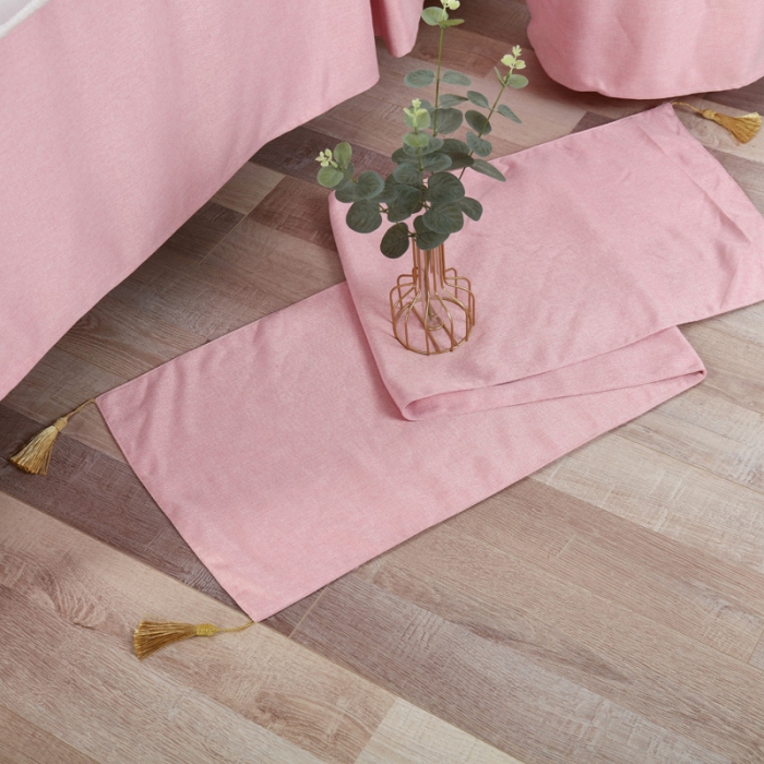 91家纺网 家纺一手货源 找家纺 不打烊家纺 2021新款春风拂面美容床罩套件 粉