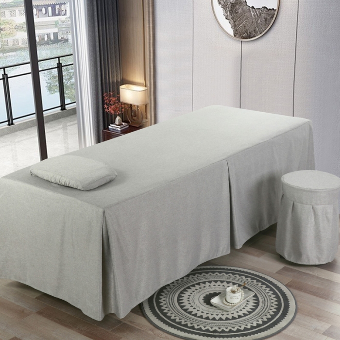 91家纺网 家纺一手货源 找家纺 不打烊家纺 2021新款春风拂面美容床罩套件 灰