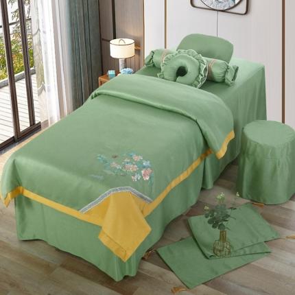 不打烊家纺 2021新款春风拂面美容床罩套件 青