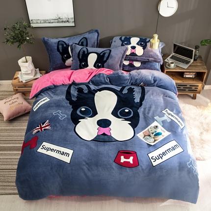 91家纺网 家纺一手货源 找家纺 （总） 塔塔 2025新款牛奶绒大版四件套