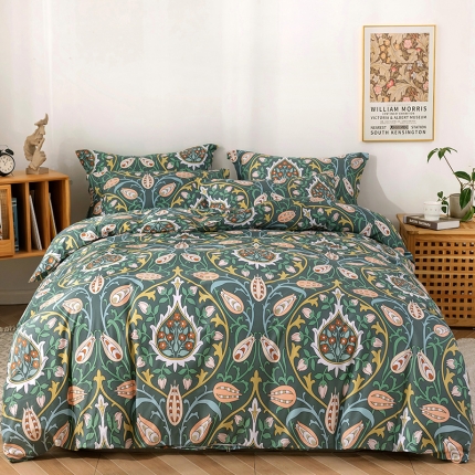 91家纺网 家纺一手货源 找家纺 （总）星期三家纺 2021新款纹样系列全棉13372四件套（加老板微信有会员价）