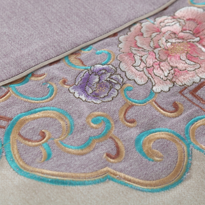 91家纺网 家纺一手货源 找家纺 不打烊家纺 2021新款锦绣中华美容床罩 紫