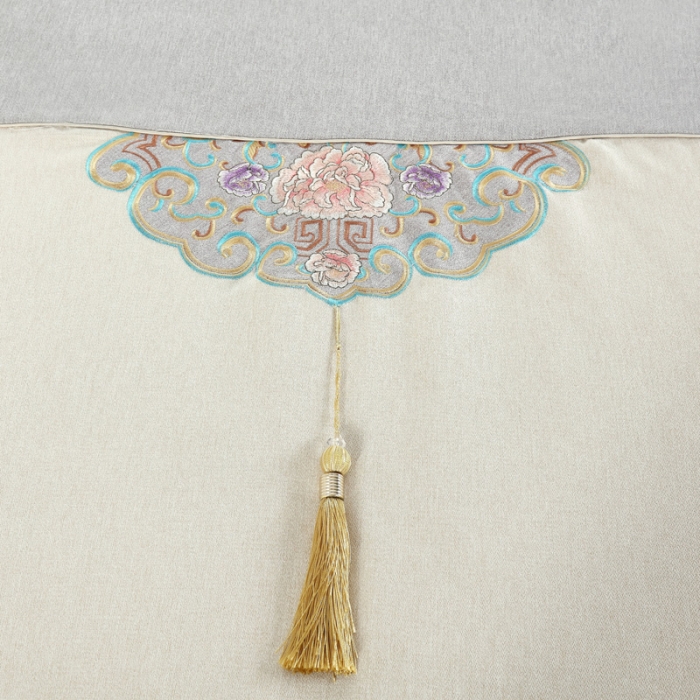 91家纺网 家纺一手货源 找家纺 不打烊家纺 2021新款锦绣中华美容床罩 灰