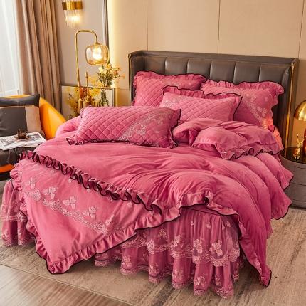 91家纺网 家纺一手货源 找家纺 （总）瑞宝 2025新款水晶绒法式单被套