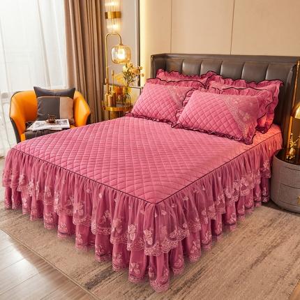 91家纺网 家纺一手货源 找家纺 （总）瑞宝 2025新款水晶绒法式单床裙