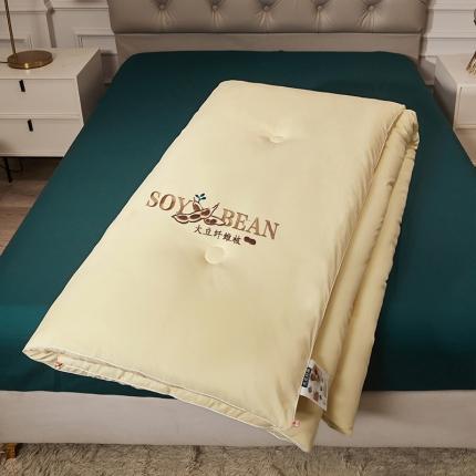 天瑜家纺 2023洛卡棉冬被秋冬被子丝棉被芯 大豆被-黄色