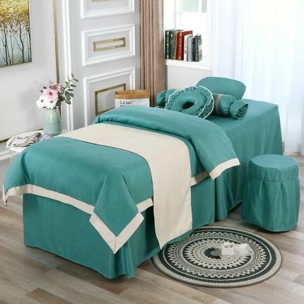 不打烊家纺 2021新款空谷幽兰美容床罩 湖蓝