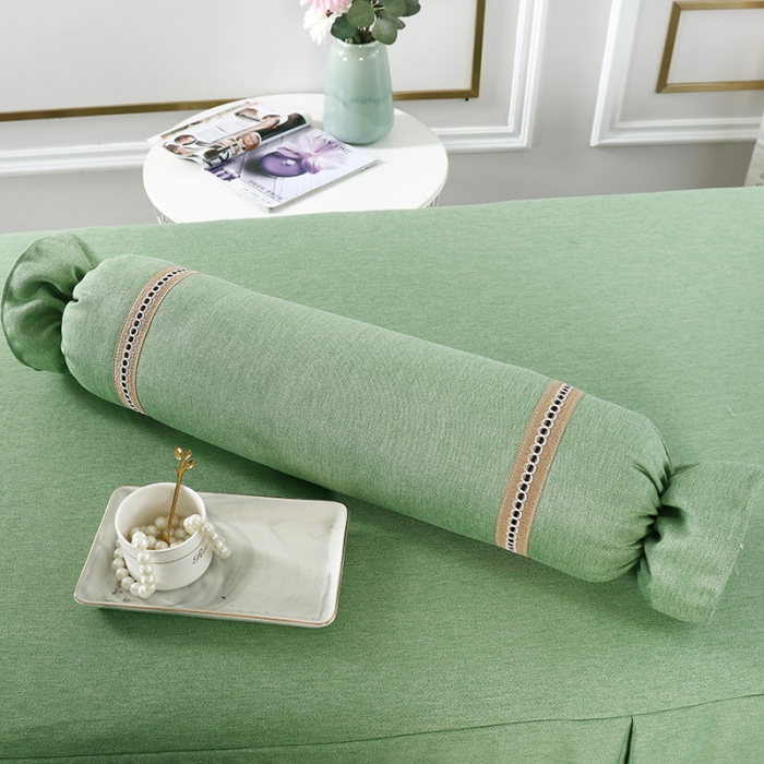 91家纺网 家纺一手货源 找家纺 不打烊家纺 2021新款空谷幽兰美容床罩 绿色