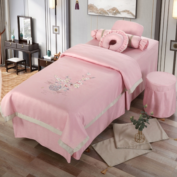 91家纺网 家纺一手货源 找家纺 不打烊家纺 2021新款四季如春美容床罩 粉