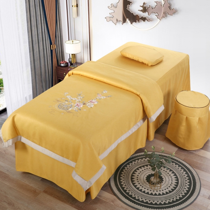 91家纺网 家纺一手货源 找家纺 不打烊家纺 2021新款四季如春美容床罩 黄