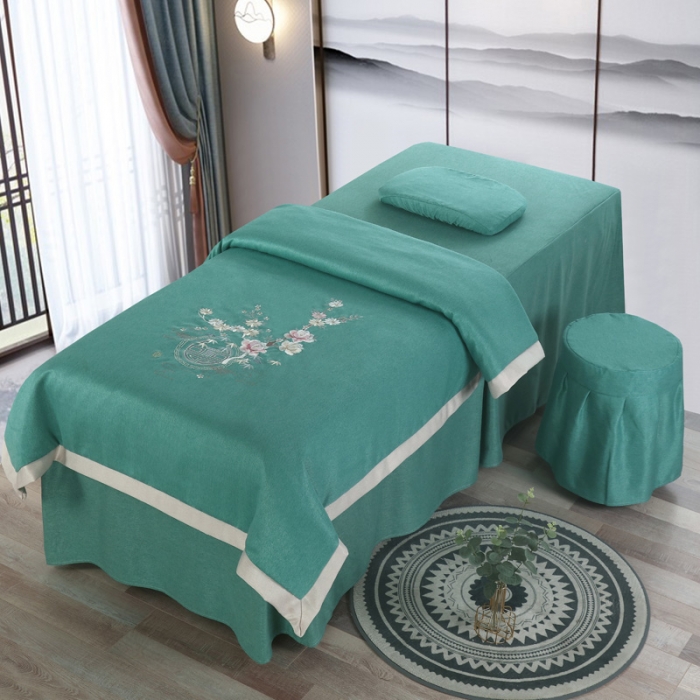 91家纺网 家纺一手货源 找家纺 不打烊家纺 2021新款四季如春美容床罩 绿