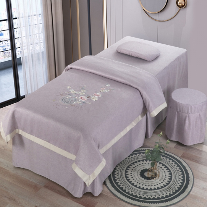 91家纺网 家纺一手货源 找家纺 不打烊家纺 2021新款四季如春美容床罩 紫