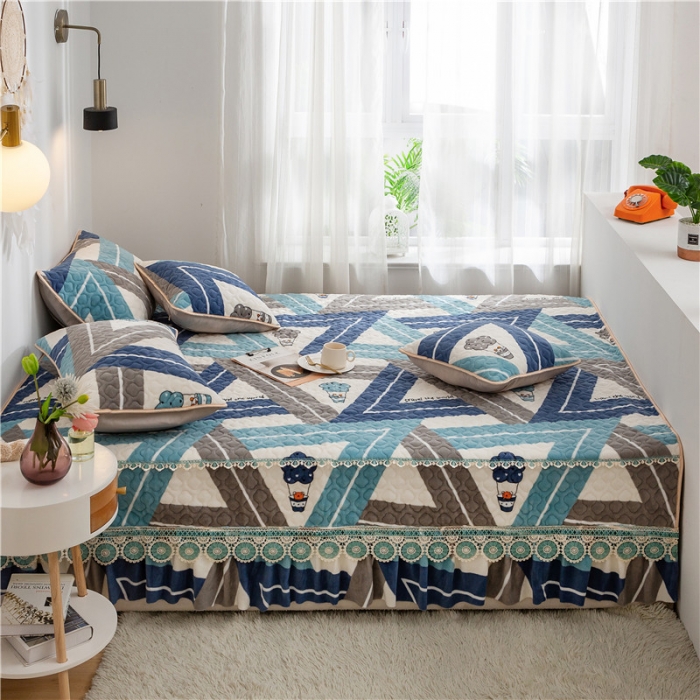 91家纺网 家纺一手货源 找家纺 美优兰2021新款加厚牛奶绒榻榻米垫床垫加厚床盖热气球蓝