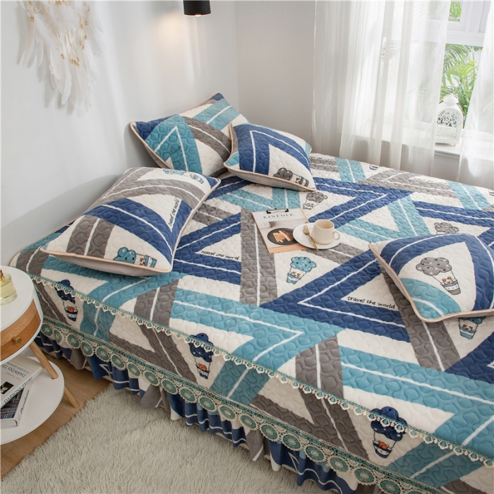 91家纺网 家纺一手货源 找家纺 美优兰2021新款加厚牛奶绒榻榻米垫床垫加厚床盖热气球蓝