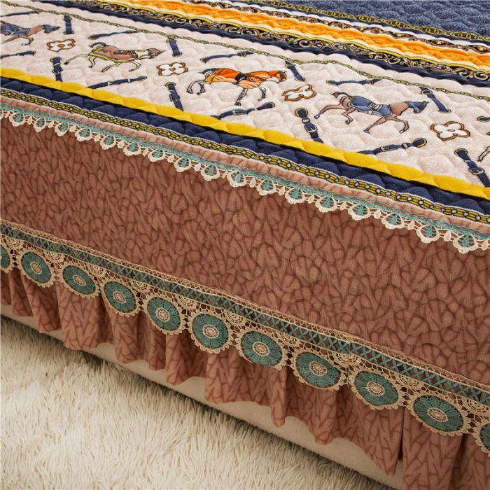 91家纺网 家纺一手货源 找家纺 美优兰2021新款加厚牛奶绒榻榻米垫床垫加厚床盖马德里蓝