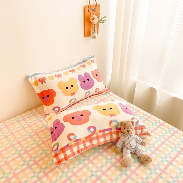 91家纺网 家纺一手货源 找家纺 沐棉 2021新款卡通牛奶绒四件套新拍 动物家族