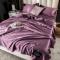 91家纺网 家纺一手货源 找家纺 罗琳丝床垫 2021新款天丝夏被夏被三件套夏被四件套 紫色