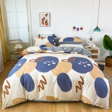 91家纺网 家纺一手货源 找家纺 珺柔家纺2021新款全棉印花水晶绒四件套维多利亚