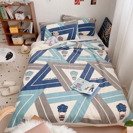 91家纺网 家纺一手货源 找家纺 （总）雅居纺 2022新款A版牛奶绒B版羊羔绒复合毯