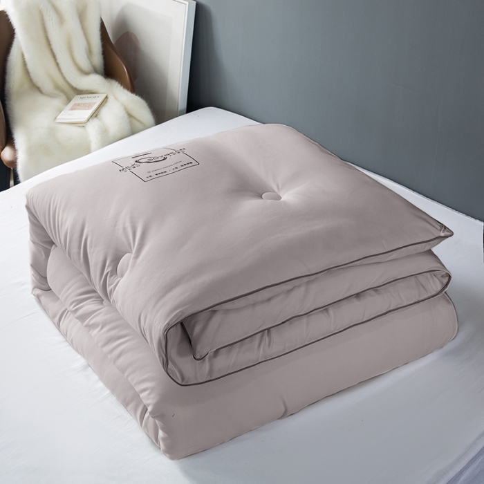 91家纺网 家纺一手货源 找家纺 被靠被 2023白金双合芯牛奶蛋白大豆蛋白冬被春秋被 灰色