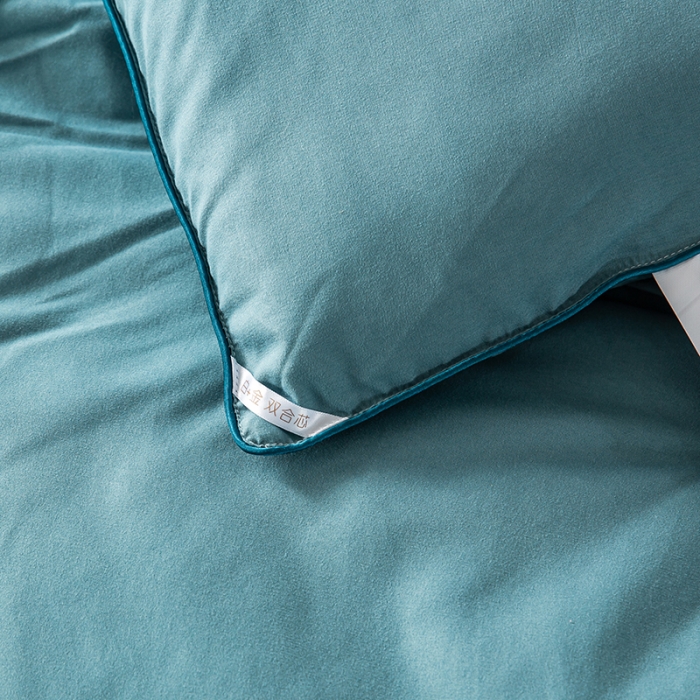 91家纺网 家纺一手货源 找家纺 被靠被 2023白金双合芯牛奶蛋白大豆蛋白冬被春秋被 绿色