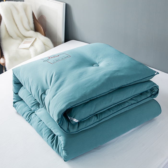 91家纺网 家纺一手货源 找家纺 被靠被 2023白金双合芯牛奶蛋白大豆蛋白冬被春秋被 绿色