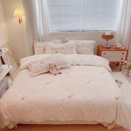 （总）雅居纺 2022新款泰迪绒绣花四件套拍摄风格1