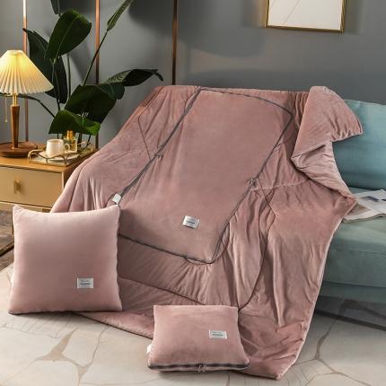 91家纺网 家纺一手货源 找家纺 照世家2021新款水晶绒抱枕-贴布绣 豆沙