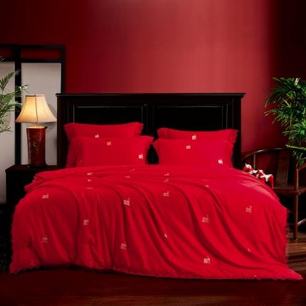 91家纺网 家纺一手货源 找家纺 （总）洁蚕居 2021年新婚庆大红蚕丝被冬被高档被芯直播供货