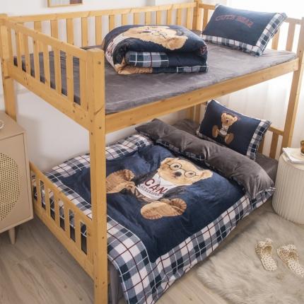 91家纺网 家纺一手货源 找家纺 （总）宅部落2021新款大版卡通牛奶绒法莱绒三四件套