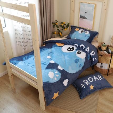 91家纺网 家纺一手货源 找家纺 （总）宅部落2021新款大版卡通牛奶绒法莱绒三四件套