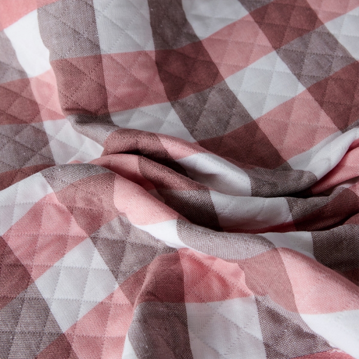 91家纺网 家纺一手货源 找家纺 朴尔 2021新款优棉格调风三层纱布枕巾 格调-粉