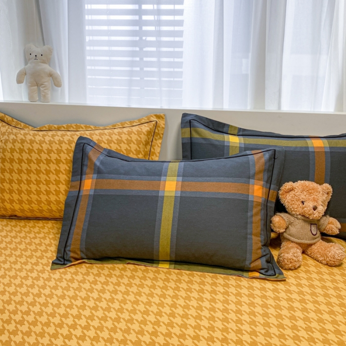 91家纺网 家纺一手货源 找家纺 金爱家 2021新款大版秋冬纯棉磨毛四件套 晨露