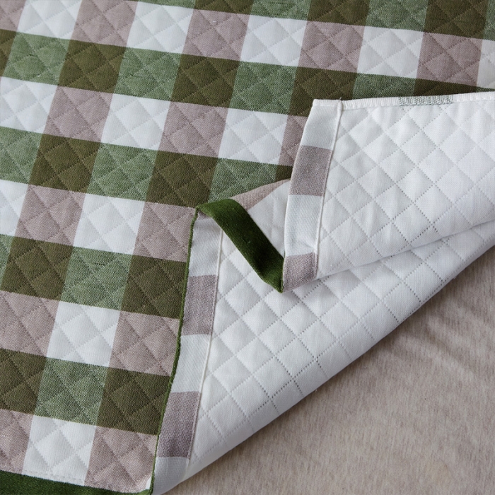 91家纺网 家纺一手货源 找家纺 朴尔 2021新款优棉格调风三层纱布枕巾 格调-绿