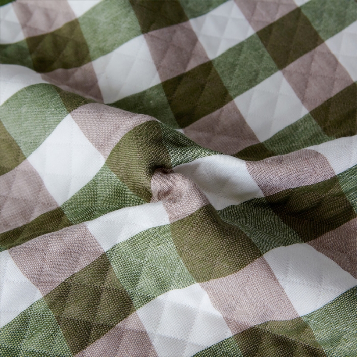 91家纺网 家纺一手货源 找家纺 朴尔 2021新款优棉格调风三层纱布枕巾 格调-绿
