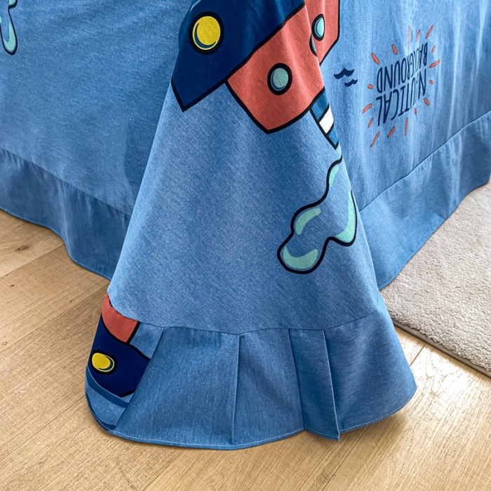 91家纺网 家纺一手货源 找家纺 金爱家 2021新款大版秋冬纯棉磨毛四件套 海上传奇