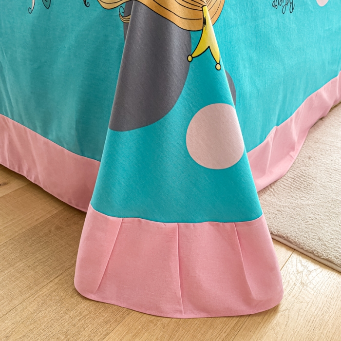 91家纺网 家纺一手货源 找家纺 金爱家 2021新款大版秋冬纯棉磨毛四件套 蝴蝶公主